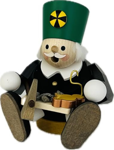 Richard Glaesser Räuchermännchen Bergmann sitzend aus Seiffen im Erzgebirge, 26639