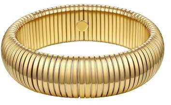 FOCALOOK Stretch Armband Armreif Damen Edelstahl Elastisches Armband Mädchen Schlange Armspange 20mm breit Schlangenarmband Schmuck Accessoire