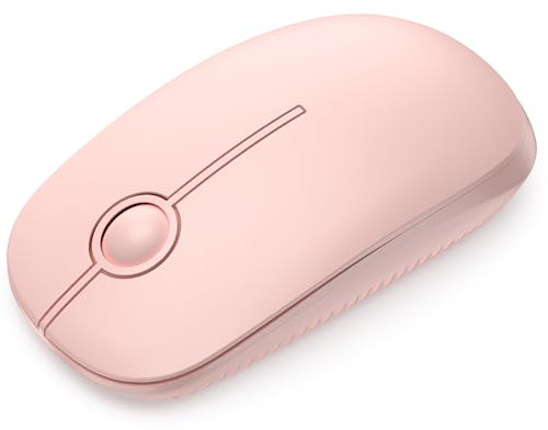 seenda Maus Kabellos, 2,4G Funkmaus mit 1600 DPI, Leise Tasten, rosa | symmetrisches Design für Links-/Rechtshänder, Plug & Play, 18 Monate Akkulaufzeit, Kompatibel mit Windows, Mac, Linux