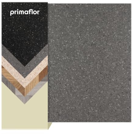 Primaflor PVC Boden Oakland | 200x50 cm | Granit Grau | 2,00 m Breite | 2,5 mm hoch | CV Boden Meterware | Steinoptik | R11 | Feuchtraum Bodenbelag für Bad, Küche, Wohnraum, Büro und Messe