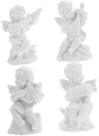 Gatuida 4 Pezzi Statua Da Giardino Piccola Ornamento a Forma Di Celestiale Decorazione Per Casa Ufficio Balcone e Giardino Esterno