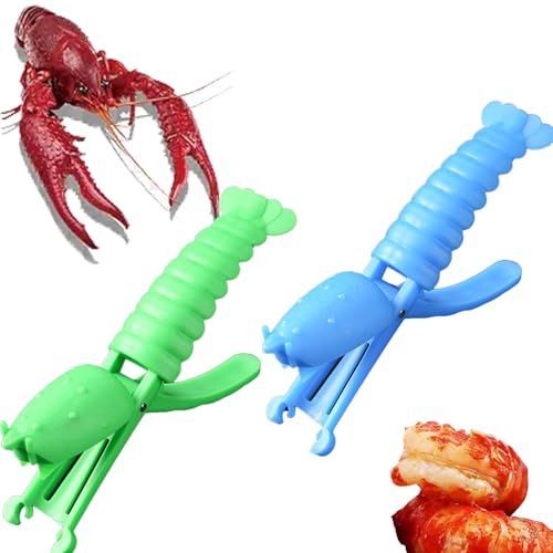 2025 Crawfish Sheller Tool, Shrimp and Crawfish Peeler for Quick Tail Removal, Seafood Tool for Protecting Nails and Keeping Hands Clean, Ideal for Boiled Crawfish or Shrimp(Blue and green)