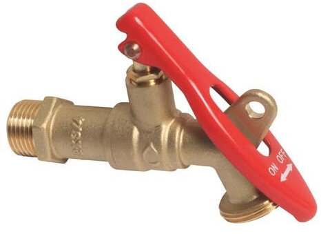 SOMATHERM FOR YOU - Rubinetto da giardino con chiusura di sicurezza - Protezione di un punto d'acqua grazie a una manopola chiudibile con lucchetto - Ingresso 15/21 x 20/27 - ACS
