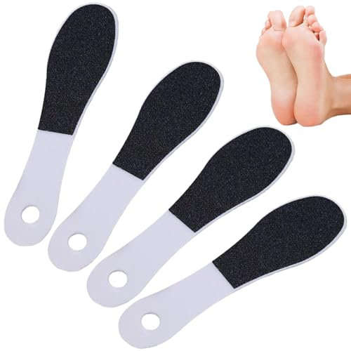 4 Pieces Double-Sided Foot File Foot Rasp File Dead Skin Remover Foot Scrubber Hard Skin Remover Foot Care for Wet and Dry Cracked Feet