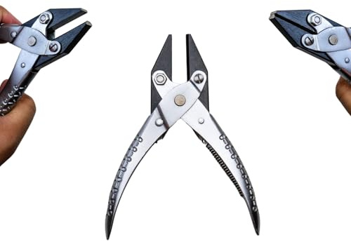 Half Round Flat Nose Parallel Pliers Jewellery Making Wire Bending, Forming Tool