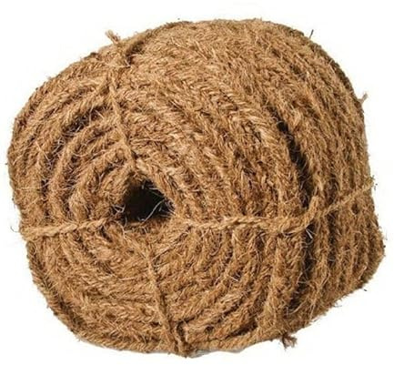 Kokosseil Gartenseil für Pflanzen – 7mm x 50m Kokosstrick für Bäume Kokosfaserschnur Baumbinder Kokosseil für Bäume unbehandeltes Kokosband Gräser zusammenbinden