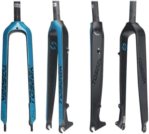 CUCKQUIC Fourche Rigide de vélo Tout Carbone, Fourche Avant de vélo, Frein à Disque, Fourche Rigide, Fourche de vélo VTT, Fourche Droite, Accessoires de vélo 26