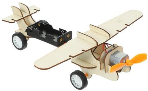 Milisten Kit De Avión Modelo DIY para Niños Juguete Educativo Científico De Madera con Ensamblaje Manual Ideal para Proyectos Stem Y Aprendizaje En Ciencias 7.87X3.14X0.39In