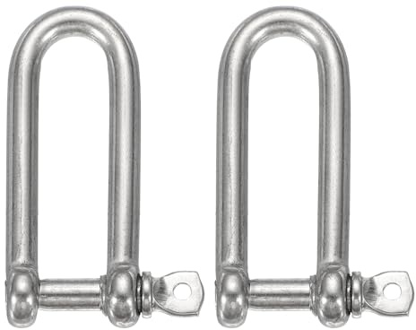 QUARKZMAN 2 Piezas De Grillete De Arco De Acero 1/2(12mm) Plateado