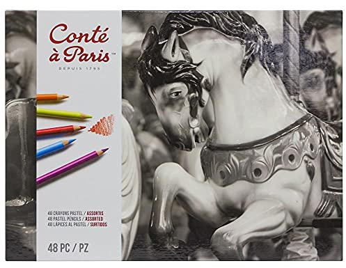 Conté à Paris Pencils - Paquete de 48 lápices de colores