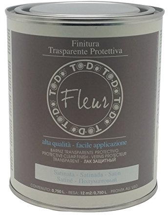 Fleur Paint 13004 - Barniz satinado (para interior y exterior, 750 ml) color transparente