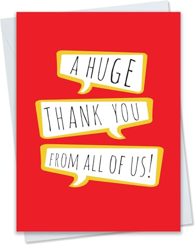 Wrapt 'A Huge Thank You From All Of Us' A4 Card - Single Large Thank You Card for Teachers & Students