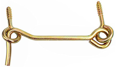 KeyMet GmbH Crochet tempête à visser pour fixation de portail 150 mm Ø 7 m Œillet + filetage à bois