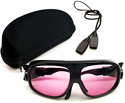 MCWlaser Gafas de Seguridad Láser 750-850 y 765-830nm Gafas Protección Típico para 755nm 808nm Tipo de absorción EP-18 Estilo 11