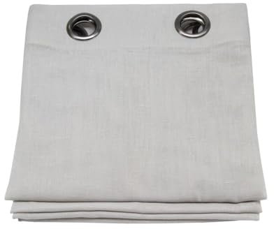 Moondream FireControl™ Feuerfeste Gardine | Schwer entflammbar | Zertifiziert | EU Herstellung | Ösen | Beige MC630 | 140B x 260H cm
