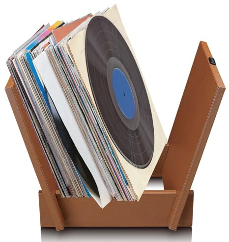 Lenco TTA-040BN porte-disque en bois - porte-disque - rangement LP pour disques vinyles