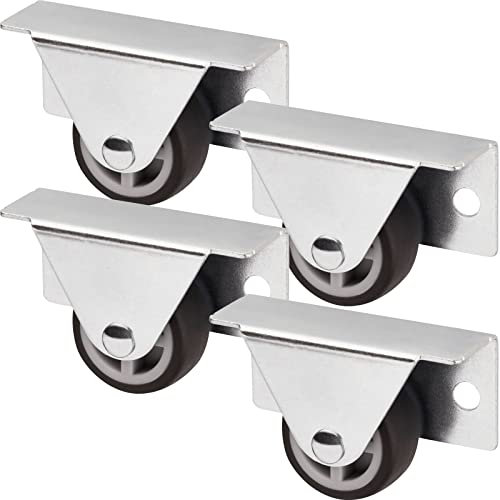 SOTECH Lot de 4 Roulettes caissons TRIER (Ø 30 mm, pour montage latéral, gris foncé) Roulette de transport Idéale pour les caissons de lit et les tiroirs au sol