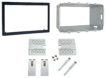 DYNAVIN Autoradio Einbaurahmen Universell Doppel 2 DIN Metal Rahme Radioblende Einbausatz für Doppel Din Autoradio Radio, Auto DVD Player, GPS Navigation; MFK-H