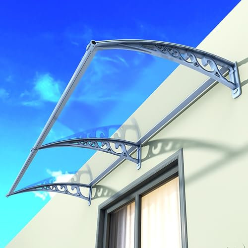 Türüberdachung, Vordach Haustür Überdachung, Überdachung Terrasse Aus Polycarbonat Transparente, Vordach Haustürvordach, Vordach Mit Seitenteil, Überdachung Haustür, Vordach Hauseingang ( Color : Wit