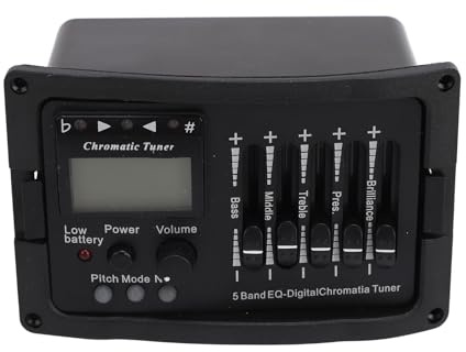 Gitarren-EQ-Vorverstärker, Professioneller Akustikgitarren-Equalizer, Vielseitige Klangregelung, Gitarren-5-Band-Equalizer, Einfache Installation,