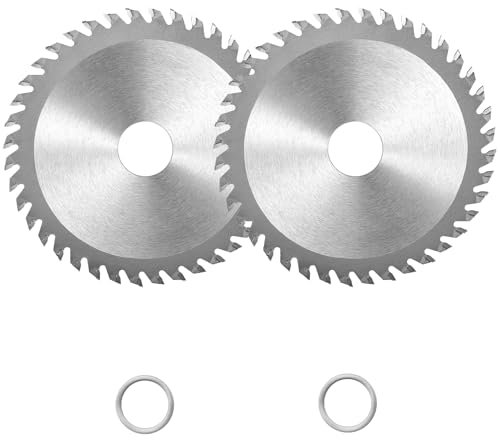 2 Pezzi Taglio Circolare Sega Disco in 115mm, 40 Denti Lame per Sega Circolare in Metallo Duro, Disco Taglio Legno per Smerigliatrice Angolare, Diametro Interno 22.23 mm