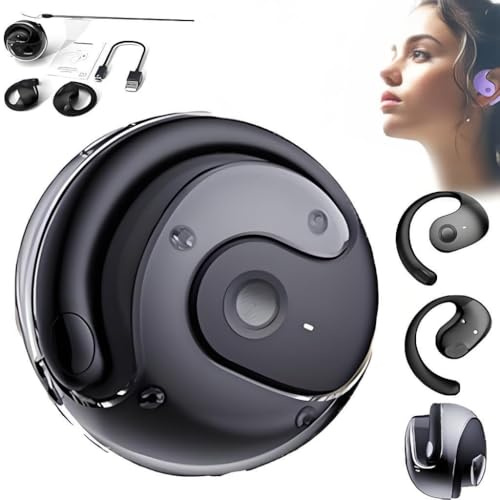 HY-T26 Pro Language Translator, 2025 New HY T26 Pro Headphones Translator, Supports Over 75 Different Languages, Equipped with AI App, BT 5.4, HiFi Stereo Sound, Language Translator(Black)