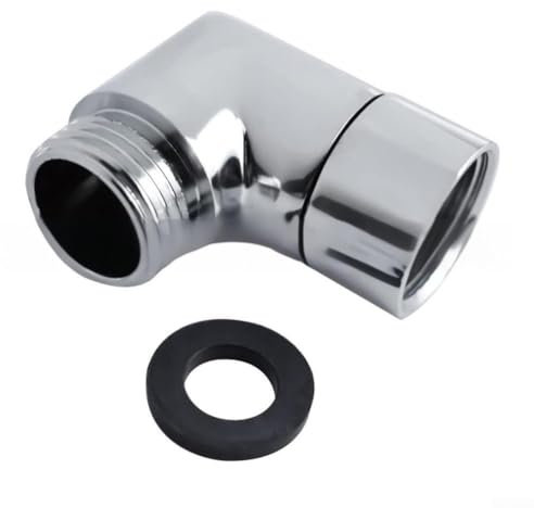 Zeroupshop Badezimmer-Duschschlauch-Adapter, 90-Grad-Duschkopf-Verlängerung, Ellenbogen-Adapter, Duschverlängerung, Duschschlauchverbinder für Handbrause