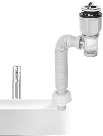 Kit idraulico sottolavello | Kit di scarico per lavello | Parti di ricambio Tubo di scarico del lavandino del bagno, kit idraulico per lavello anti-intasamento per scarico del lavandino e smaltimento
