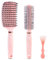 Set Cepillos Cabello Mujer 3 Piezas – Cepillo Cerdas Jabalí, Cepillo Redondo Secado, Peine Limpiador – Cepillo Ventilado Desenredante para Todo Tipo de Cabello