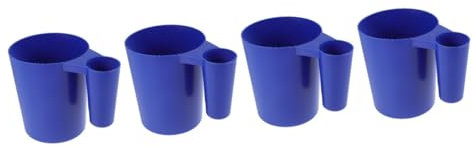 UKCOCO 4 Piezas Herramienta De Limpieza De Piscinas Piscina Infantil Hinchable Líquido Elementos Bañera Cestas Portátiles De Repuesto para Piscinas Agua Cuchara Bol Bien El Plastico Blue