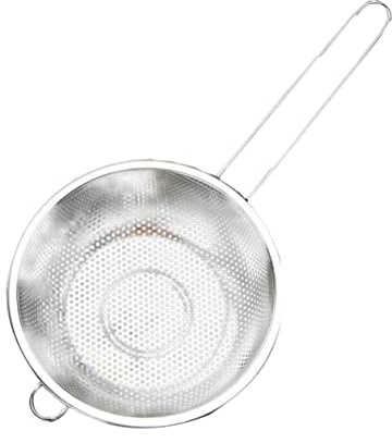 Gatuida Cesta De Acero Inoxidable Para Drenaje Mango Largo 25.5 Cm Cesta Porosa Para Lavar Frutas y Verduras Para Cocina Diseño Resistente y Práctica Para Uso Diario