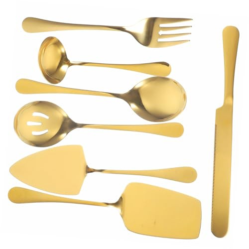 Garneck Couverts De Service Ustensiles De Service Acier Inoxydable Coupe-gâteau Et Serveur Grands Ustensiles De Couverts De Table