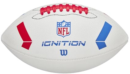 Wilson Pallone da Football NFL Ignition, Bianco, Misura Junior
