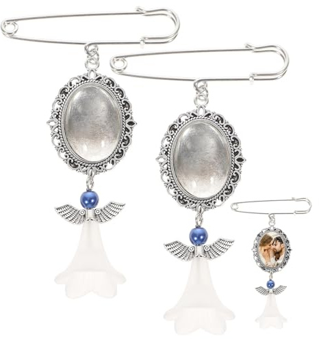 HOODANCOS Brautstrauß Fotoanhänger 2 Stück Selbstgemacht Gedenkbild Charme aus Legierung und Kunststoff Blumenstrauß Fotorahmen Schmuck für Hochzeitsdekoration Zufällige Zufällige Farbe