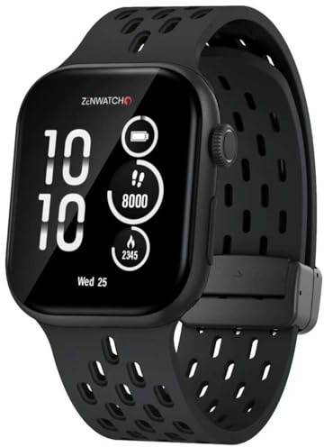 Zenwatch Pulse One Schwarz Unisex Smartwatch, Bluetooth Telefonie, 1,75 Zoll AMOLED, 100+ Sportmodi, Herzfrequenzmesser, SPO?, Schlaftracking, IP65 Wasserdicht, Android iOS kompatibel