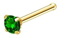 Hoisy Nasenstecker 20G 316L Edelstahl Klein 0,8x7x3mm, Stern mit Zirkonia, Damen Nasenpiercing Bunt Schwarz