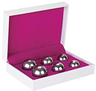 Shots Toys Ben WA Balls Dildo Set, Silver