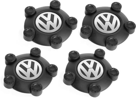 Volkswagen 5N0071456XRW Radzierkappe (4 Stück) Radnabenkappe Nabenabdeckung *** nur für Original VW 16 Zoll Stahlfelge ***