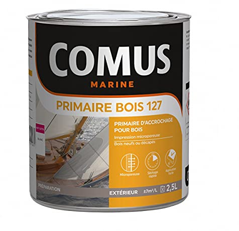 PRIMAIRE BOIS 127 - COMUS - Primaire support bois Blanc 2.50Litre