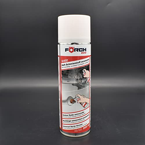 Förch S402 Haft Schmierstoff 500ml - rostlösend, wasserabweisend und feuchtigkeitsverdrängend ideal für Rollen, Kugellager, Zahnrad- und Schneckengetriebe, Gelenke und Kupplungen