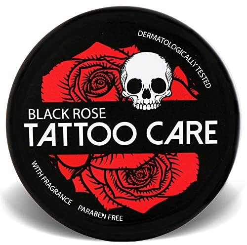 Tattoo Care Black Rose - Crema Tatuaggi - 35 g - Cura post-trattamento & Protezione della pelle - Per tatuaggi nuovi e vecchi - Idratazione profonda, esalta i colori e preserva l’inchiostro