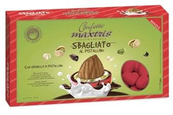 CONFETTI MAXTRIS CIOCOMANDORLA SBAGLIATO AL PISTACCHIO ROSSO SCATOLA 1 Kg