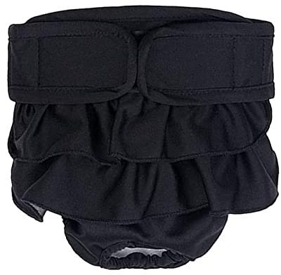 Roadoor Pet Pants Windelhöschen für Hunde, ohne Knötchenbildung, weich, Größe M, Schwarz