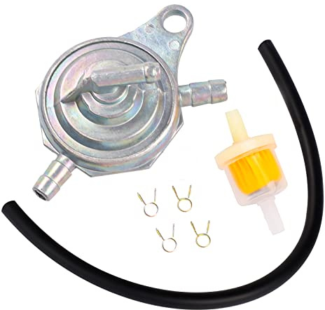 CYWVYNYT Robinet de carburant sous vide, robinet de soupape à 3 ports, interrupteur de filtre à carburant. Convient pour GY6 50cc 60cc 80cc 125cc 150cc et Rex, Baotian. Honshu, Jinlin (b)