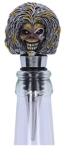 Nemesis Now Offizielles Lizenzprodukt Iron Maiden Killers Flaschenverschluss, silberfarben, 10 cm