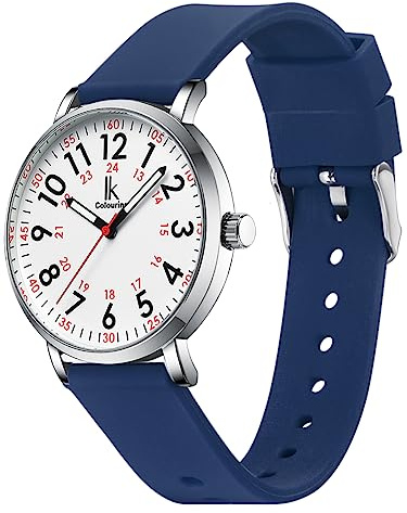 Alienwork IK Easy Timing Armbanduhr Herren Damen Einfache Lesezeit Armbandwechsel mit Schnellverschluss