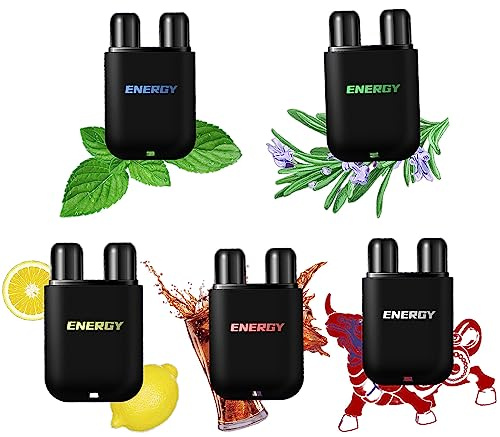 tinysiry Dual Nasal Inhaler, Enhances Breathing Boosts Focus,Double Hole Aromatherapy Stick for Enhance Mental Clarity, Aromatherapy Inhaler to Increase Focus 5Pcs