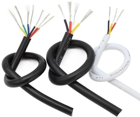 2/5/10M 26AWG UL2464 Sheathed Wire Cable Channel Audio Line 2 3 4 5 6 7 8 9 10 Cores Insulated Copper Cable Signal Control Wire (Color : White, Size : 8 cors)