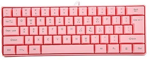 Tbest V700 RGB Bakgrundsbelyst Gaming Tangentbord USB 61 Keyboards Trådbunden Mekanisk Bakgrundsbelyst Gamer Pink Gaming Tangentbord