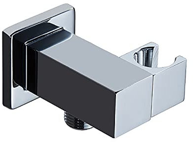 Duschkopfhalterung, Ersatzteil, modernes Badezimmer, Messing, Dusche, Wandauslass, Handbrause, Sprühkopfhalterung, Schlauchanschluss mit Wasserabschaltung, Durchflussregelventil, Chrom, c